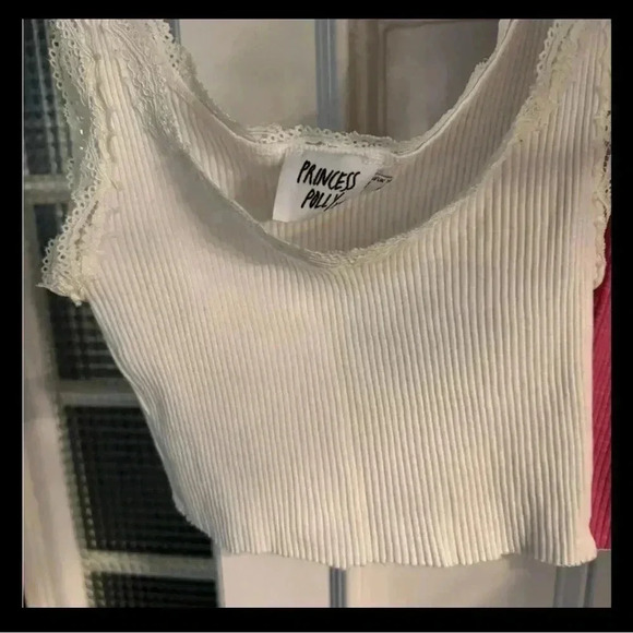 Princess Polly crop top tank white sz 6 - Picture 1 of 5